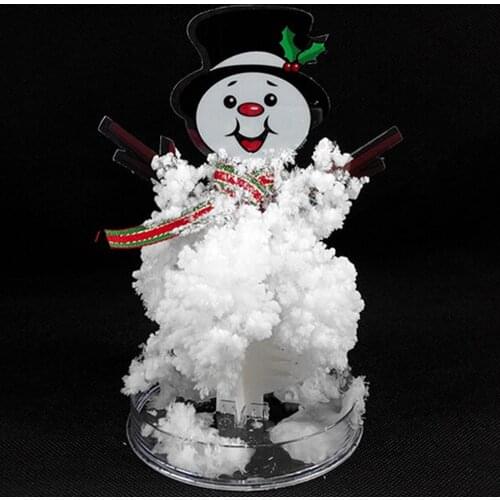 2019 165mm H DIY White Magic Growing Paper Snowman Tree Artificial Magical Grow Trees Arvore Magica Science Kids Christmas Toys