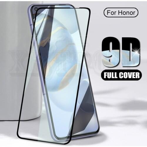 9D 9H Full Tempered Glass For Huawei Honor 30 20 10 Lite 10i 20i 30i 20s 30s 9X 9A 9S X10 Pro Safety Screen Protective Film Case
