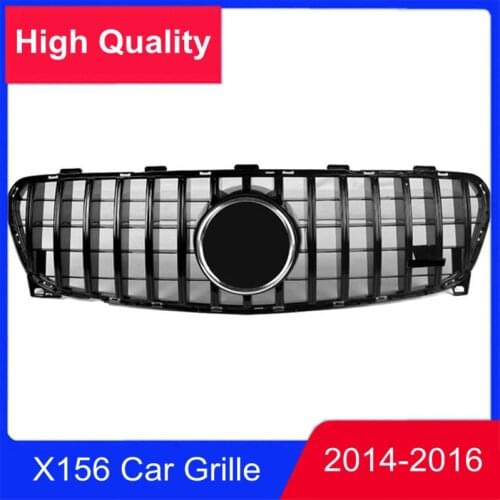 ABS Glossy Black Front Kidney Grille For BENZ GLA X156 2014-2016 GT Style Front Bumper Grill Car Styling