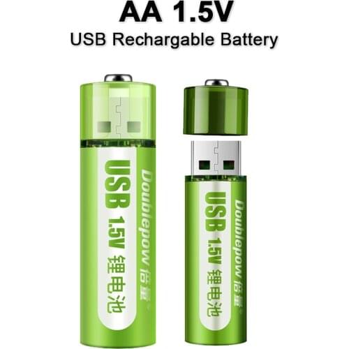 1.5V AA battery 1800mWh USB rechargeable li-ion battery for remote control mouse small fan Electric toy battery high capacity