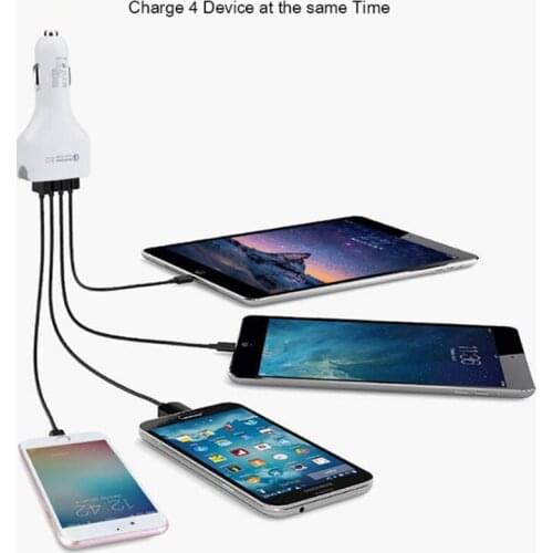 4 Ports USB Car Charger Quick Charge 3.0 Fast Car Cigarette Lighter For Samsung Huawei Xiaomi iphone Car Charger QC 3.0