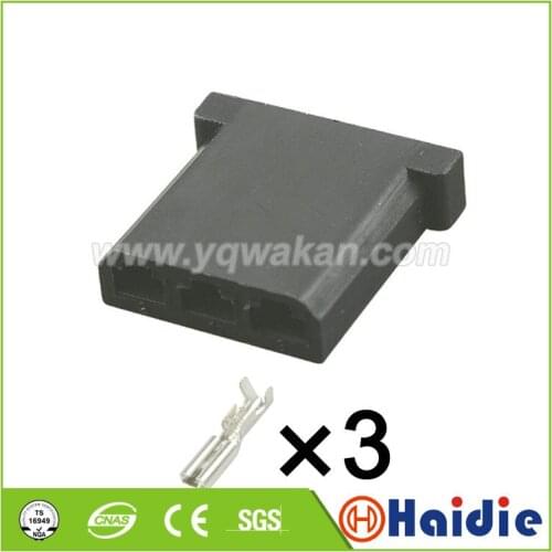 Free shipping 5sets 3pin auto plastic housing cable plug wiring harness female connector