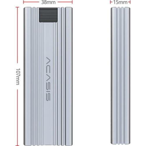 Acasis M.2 SSD Case Type-c Port USB 3.1 Gen2 SSD Enclosure 10Gbps for M.2 NVME SATA 2242 2260 2280 Hard Drive Case HDD Enclosure