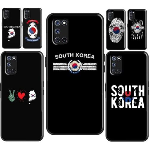 South Korea Flag For OPPO A5 A9 2020 A31 A53 F5 A15 A52 A72 A1K A5S A91 Reno 2 Z Find X3 Pro Cover Shell
