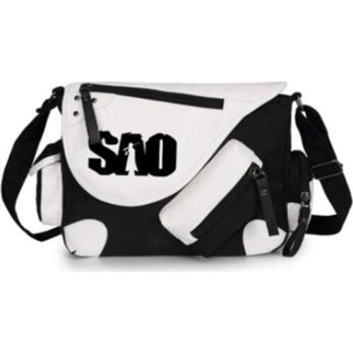Anime SAO Sword Art Online Canvas Casual Zipper Shoulder Handbag Bag Crossbody Bags Schoolbags Messenger Tote Bag Gift