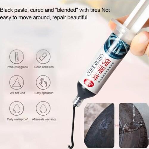 30ml Auto Tire Repair Adhesive Car Motorcycle Tire Repair Glue Side Hard Damage Glue Repair Strong Paste Crack Filling Adhesive