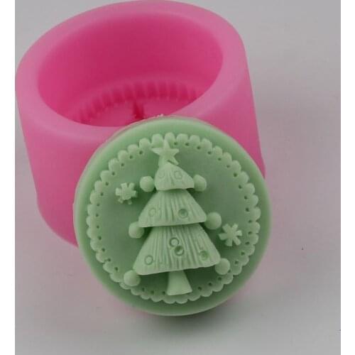 Small Christmas Trees Silicone Soap Molds Candle Mould Cake Decorating Tool