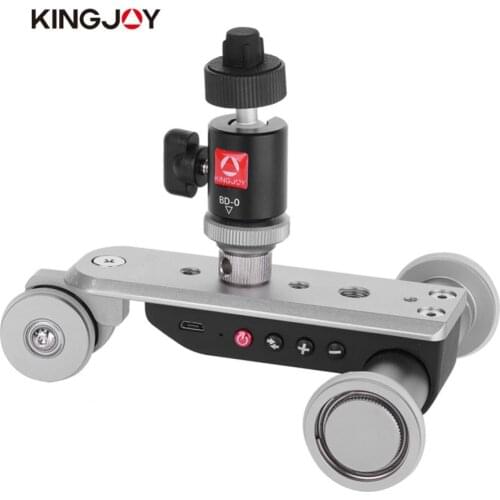 Mini Aluminium Alloy Motorized Electric Track Slider Motor Dolly Truck 3-Wheel Car Slider Max Load 8KG for Camera Camcorder