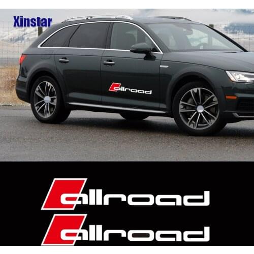 2pcs Allroad Door Decals Sticker For Audi Sline RS Quattro A4 A6