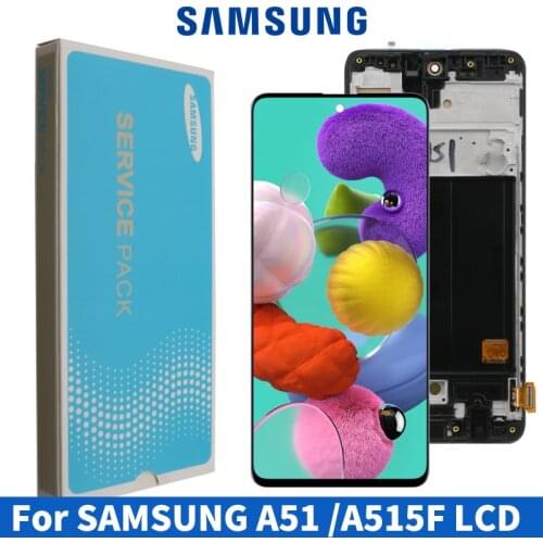 New OLED With fingerprint For Samsung A51 2020 A515 LCD A515F lcd For Samsung A515 A515F LCD Screen Touch Digitizer Assembly