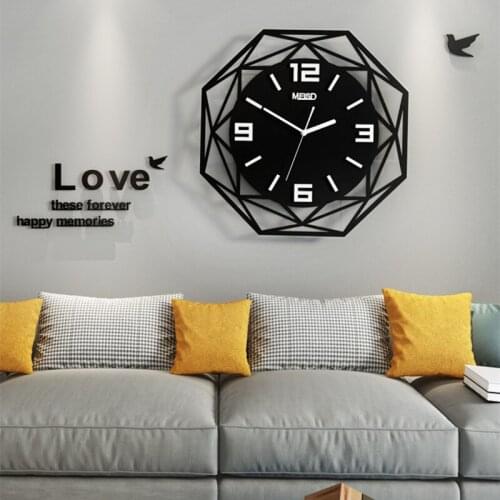 Personality Creative Fashion Household Clock in Living Room Modern Simple Atmospheric Quartz Clock Art Silent wall clock