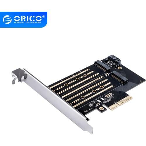 ORICO M.2 NVME to PCI-E 3.0 X4 Expansion Card Dual Channels Dual Ports Support PCI-E Channel NVME And SATA Protocols 4TB Max