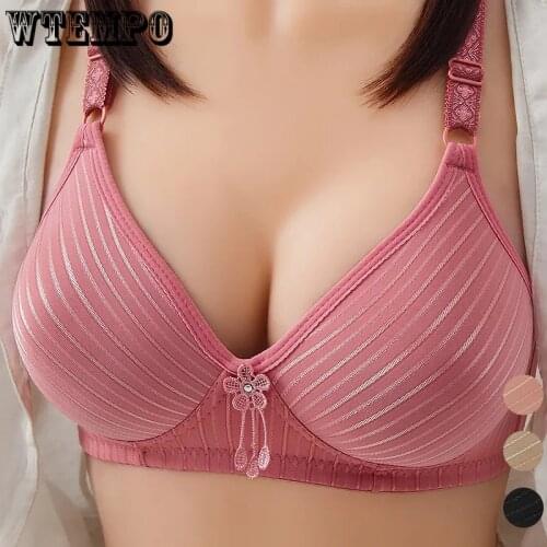 Plus Size Push Up Bra for Women Sexy Seamless Underwear Wireless Gather Bralette Thin Cotton 42B C Cup Female Brassiere Lingerie