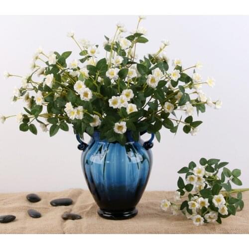 Rose Design Pink Yellow Red White Color Artificial Flower For Home Living Room Hotel Dining Table Wedding Party Indoor Ornaments