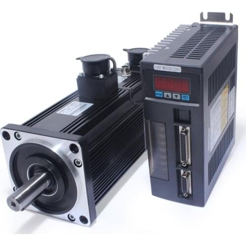 110ST-M06020 220V 1200W AC Servo motor 1.2KW 2000RPM 6N.M. servomotor Single-Phase ac drive permanent magnet Matched Driver