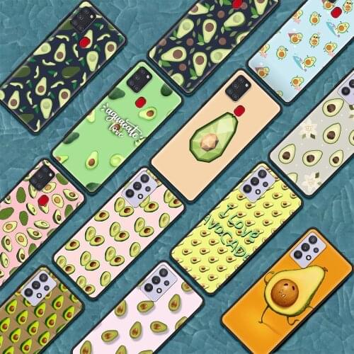 Avocado Silicone Soft Case for Samsung Galaxy A21S A12 A32 5G A51 A71 A41 A31 A11 A02S Luxury Phone Cover Coque