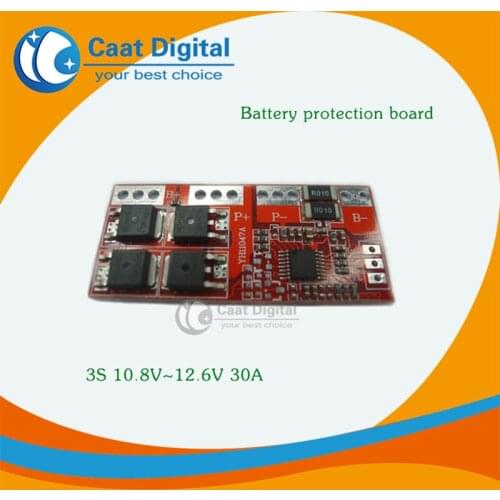 3S 30A High Current Li-ion Lithium Battery 18650 Charger Protection Board 10.8V 12.6V Overcharge, over ,short circuit
