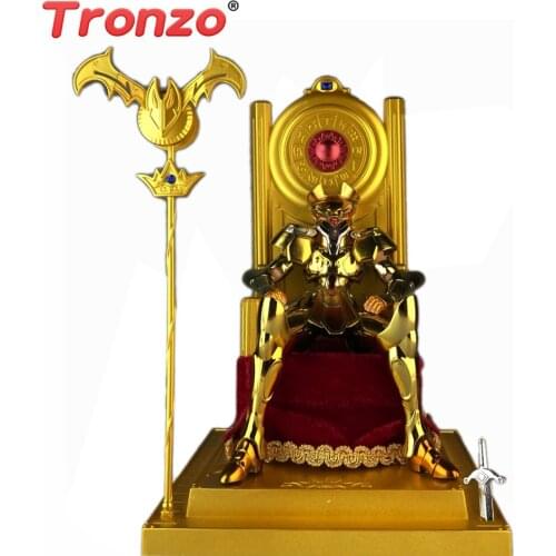 Tronzo TZ Model Saint Seiya EX Pope Shion Gemini Saga Pope Throne Scepter Set Gold Saint Action Figure Model Accessories Toys