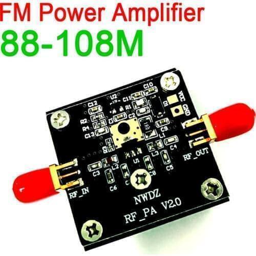 Frequency 88mhz-108MHZ FM Power Amplifier 2.5W FM Amplifier Gain 22dB for VHF Ham Radio