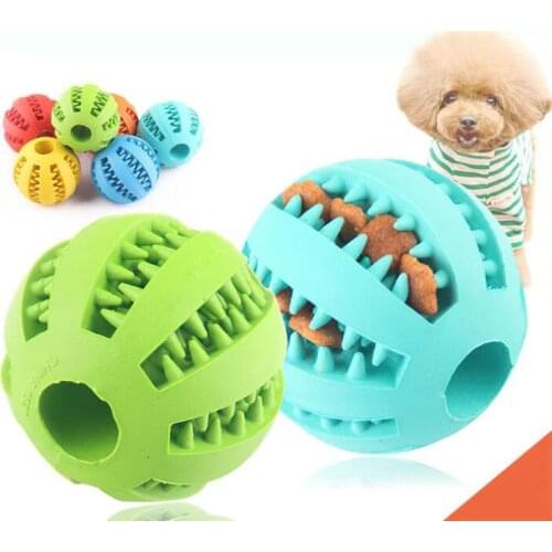 Chew treat ball Rubber Jump Toy Interactive Elasticity Ball Dog Chew Toys For Dog Tooth Cleaning Treat Ball