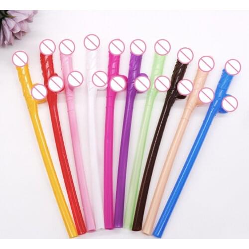 10Pcs Hen Party Bridal To Be Supplies Funny Drinking Straw Bachelorette Party Confetti for Night Willy Bridal Shower Bride Decor