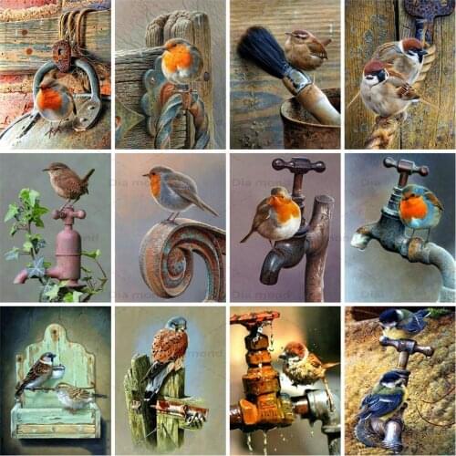 5D Diamond Painting Birds Animals Picture Rhinestones Diamond Mosaic Bird Cross Stitch Embroidery Art Kits Handicraft Gift
