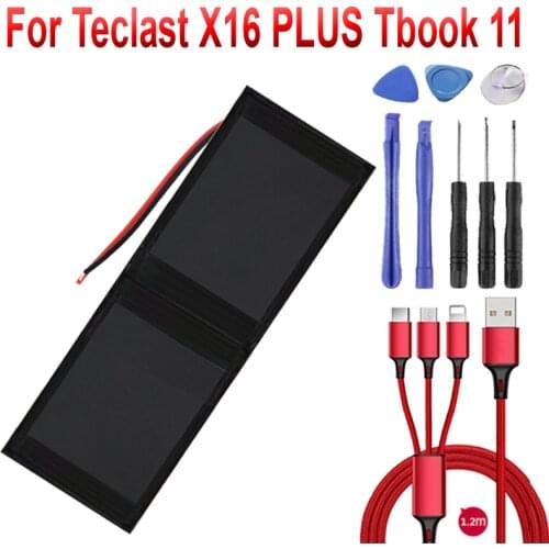 Battery for Teclast X16 PLUS Tbook 11 Tablet PC Li Polymer Rechargeable Accumulator Replacement 3.7V/3.8V 3090239 3 Lines
