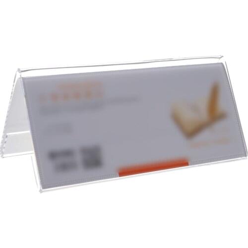 Acrylic V Shape Sign Display Holder, Nameplate Holder, Table Number Holder