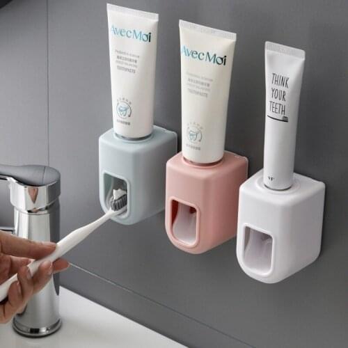 Automatic Toothpaste Dispenser Bathroom Strong Adhesion Wall-mounted Squeezer Home Bathroom Accessory Sets Lazy Artifact