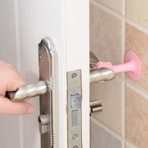 Household Door Handle Anti-crashed Pad Silicone Mute Door Handle Bumpers Flower-shaped Anti-collision Door Stopper