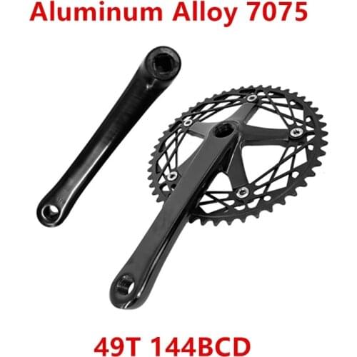 Track Bike Crankset 49T BCD 144 Aluminum Single Speed Fixie Bicycle Road Bike Sprocket Fixed Gear Chainwheel Crank Disc