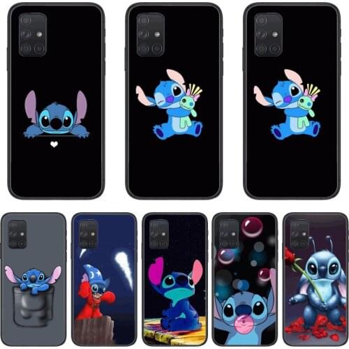 Stitch Phone Case Hull For Samsung Galaxy A 50 51 20 71 70 40 30 10 E 4G 5G S Black Shell Art Cell Cover