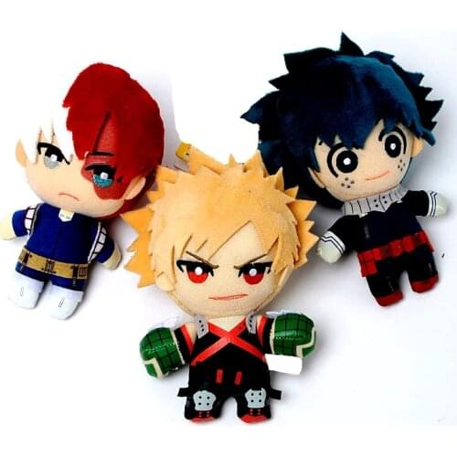 FGHGF 16CM My Hero Academia Midoriya Izuku Plush Toys Bakugou Katsuki Figure Toys For Kids Birthday Gift