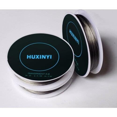 HUXINYI Fishing Stainless Steel Wire Line 7 Strands Trace With Coating Wire Leader Coating Jigging Wire Lead Fish Jigging Line