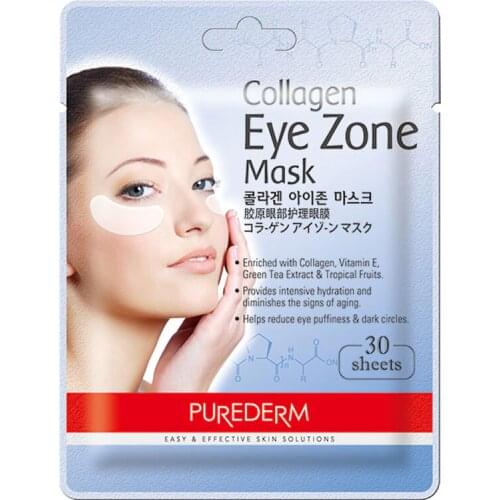 PUREDERM Collagen Eye Zone Mask 1pcs (30sheets) Korea Collagen Eye Mask Vitamin Eye Patches Eye Care Moisturizing Face Care