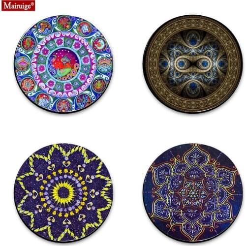 Datura Flowers Round Best Game Mouse Pad Color Mousepad Gaming PC Laptop Supplies Rubber Computer Desk Mat 20cmx20cm Keyboard