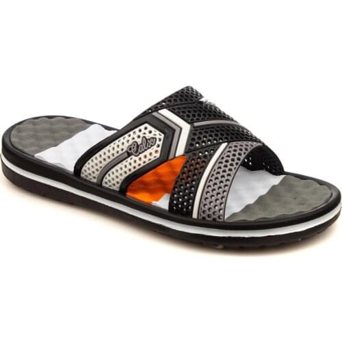 Summer Men Mixed Multi-Color Home Slippers Massage Anti-Slip Soles Cross Turkish Made Daily Pool Beach Sea Bathroom Cool Luxury Street Style Geometric Pattern Orange Black Blue High Quality Fashion 2021