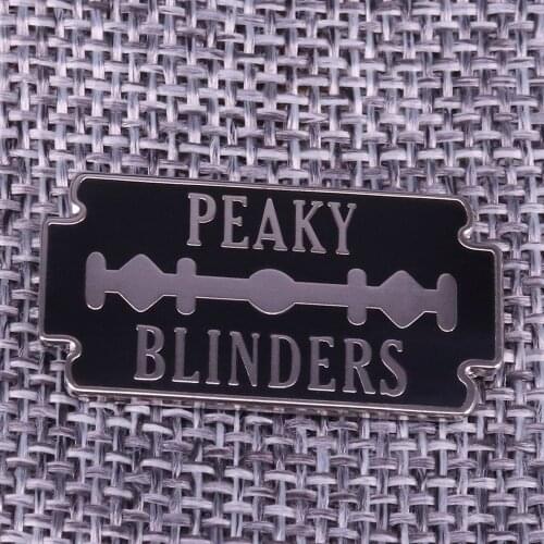 Thomas Shelby Peaky Blinder razor blade pin badge Gift for Fathers Day