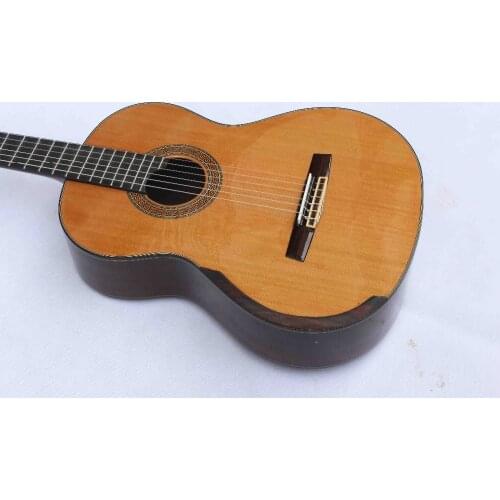 Master level handmade solid cedar top lattice sound bracing smallman classic guitar with free case