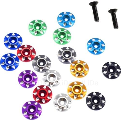 Metal Tail Wing M3 Screws Washers Gasket for 1/8 1/10 Scale Off Road Buggy Truck RC Car HSP Traxxas Axial SCX10 TAMIYA