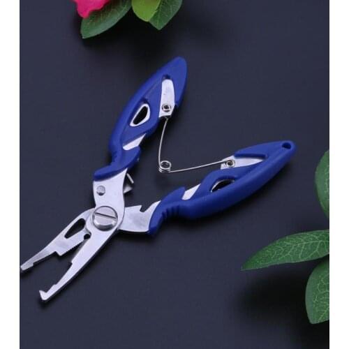 Stainless Multi-Functional Scissors Line Cutter Braid Cutter Hook Remover Tackle Fishing Tools Anti-Skid Outdoor Fishing Pliers
