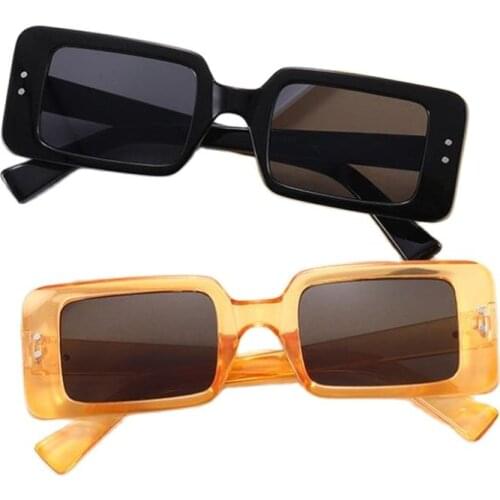 Fashion Sunglasses Retro Sun Glasses Unisex Rectangle Adumbral Anti-UV Spectacles Rice Nails Eyeglasses Ornamenta A