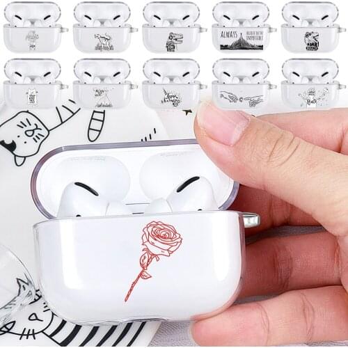 For Apple Airpods Pro Fashion Pattern Headphone Case Soft Silicone Transparent Dust-proof Wireless Bluetooth Earphone Cases