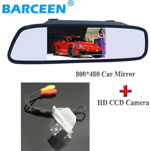 4.3" car screen monitor +4 led car rear reserve camera for NISSAN QASHQA/ X-TRAIL for Citroen C4/C5 for Peugeot 307 Hatchback