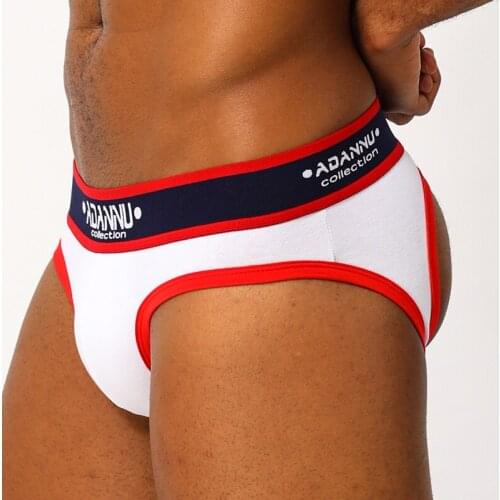 2020 ADANNU Brand Mens Sexy Thongs Briefs Double D G-string Men Tanga Underwear Male Jockstraps Gay Jockstrap broadside AD146