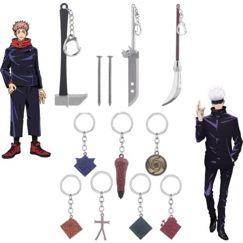 New Weapons Pendant Keychain Anime Jujutsu Kaisen Theme Yuji Itadori Kugisaki Nobara Keyring Jewelry Cool Cosplay Gift Accessory