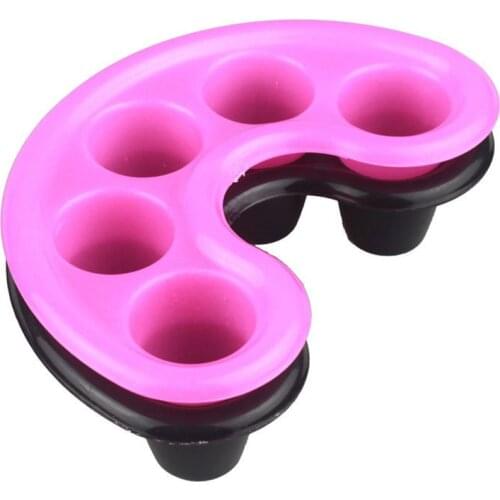 UV Gel Polish Remover Plastic Nail Art Hand Wash Bowl Five Hole Nail Spa Bath Manicure Tool Portable Soak Off Cap Clip Reuseable