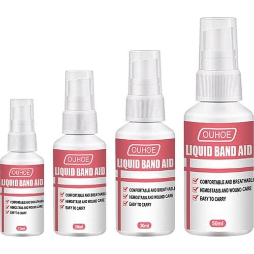 Liquid Skin Bandage Transparent Glue Aid Band Gel Protect Invisible Transparent Dessing Film Covers10ml/20ml/30ml/50ml