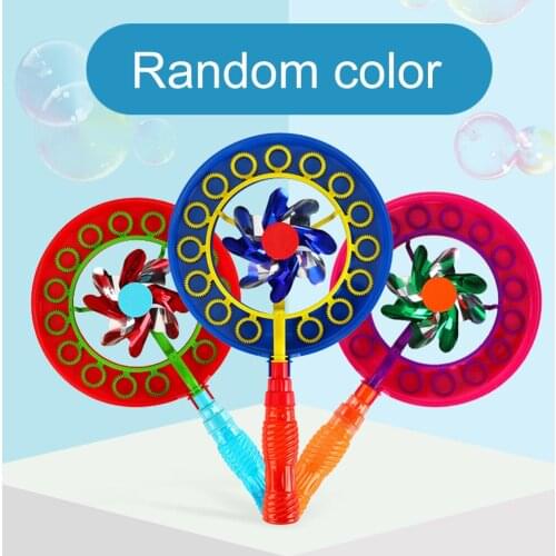 Windmill Bubble Wand,16.3 Inch Bubble Blower and Pinwheel Spinner for Kids