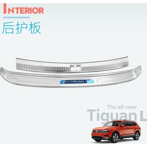 Tiguan l rear guard plate 17 Tiguan l rear bar trim strip anti friction strip stainless steel rear pressing plate special Tiguan